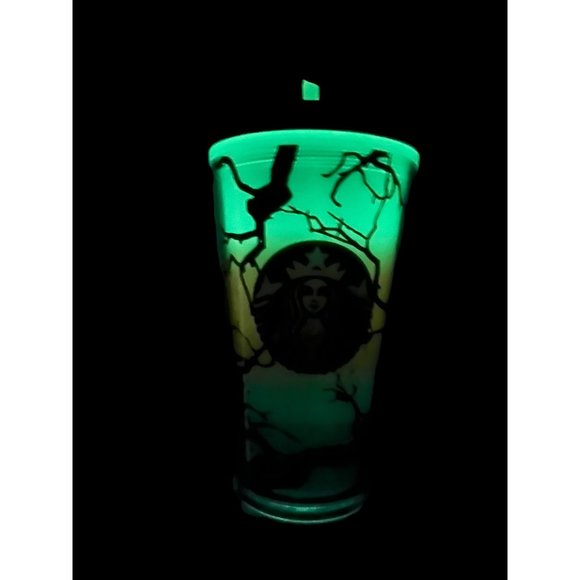 Starbucks Fall Halloween 2022 Raven’s Perch Glow in the Dark 16oz Tumbler Grande - Picture 9 of 11